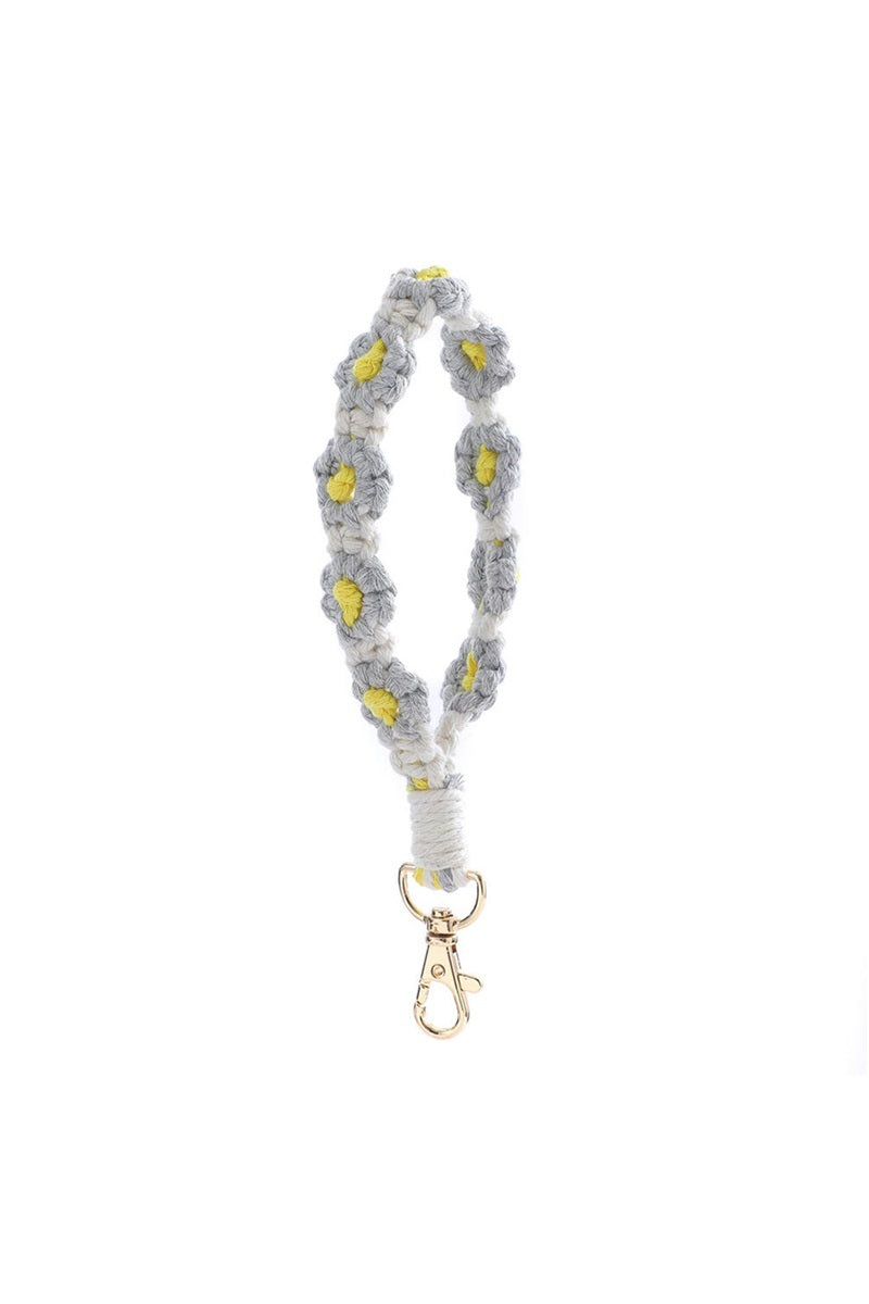 Daisy Wristlet Keychain