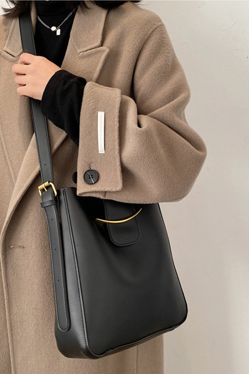 Midnight Muse Vegan Leather Bucket Bag