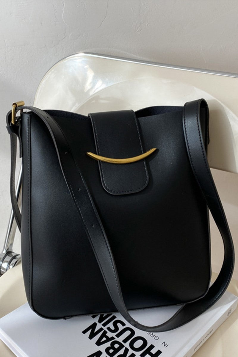 Midnight Muse Vegan Leather Bucket Bag