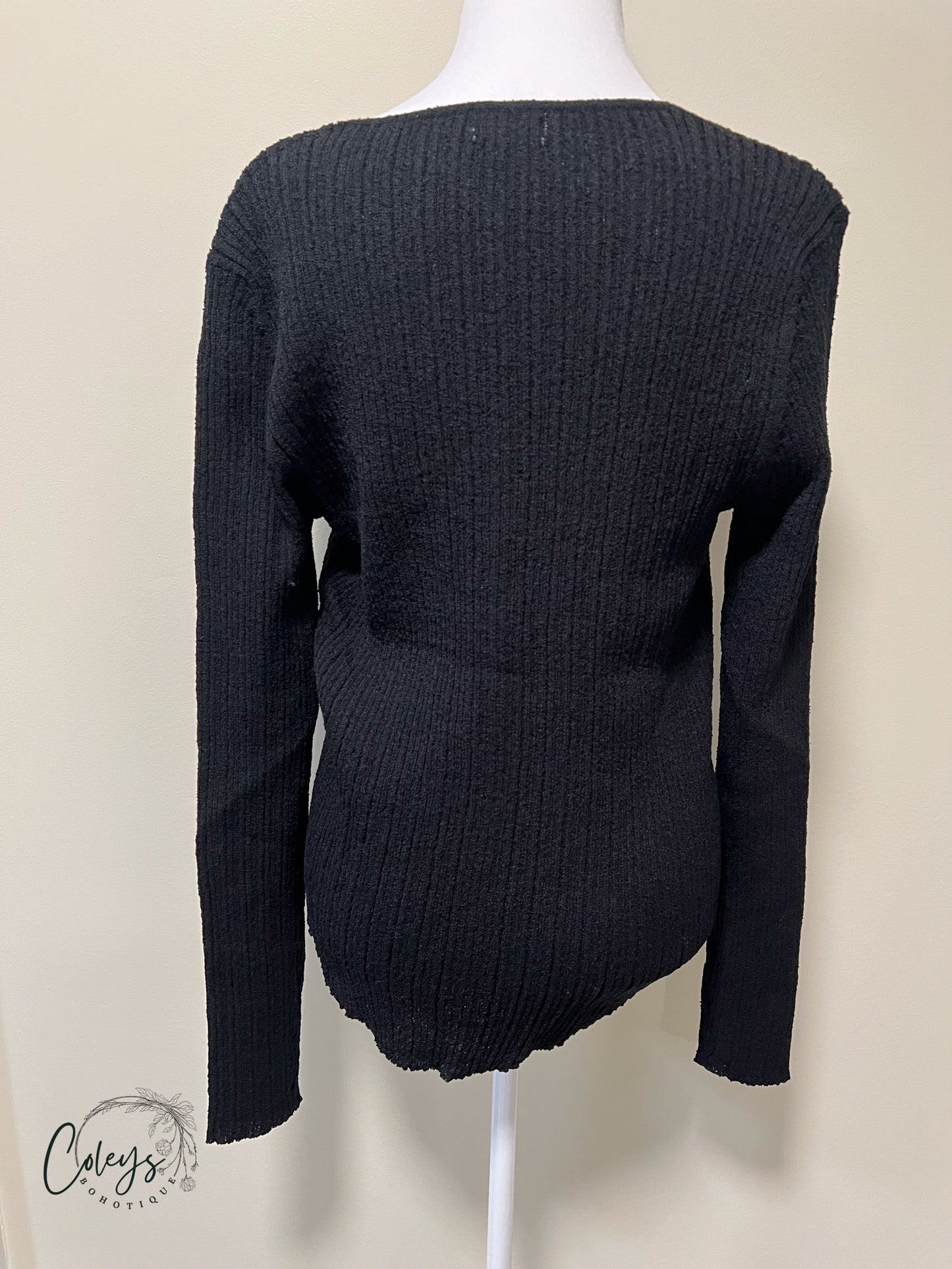 Tie the Knot Ribbed Sweater