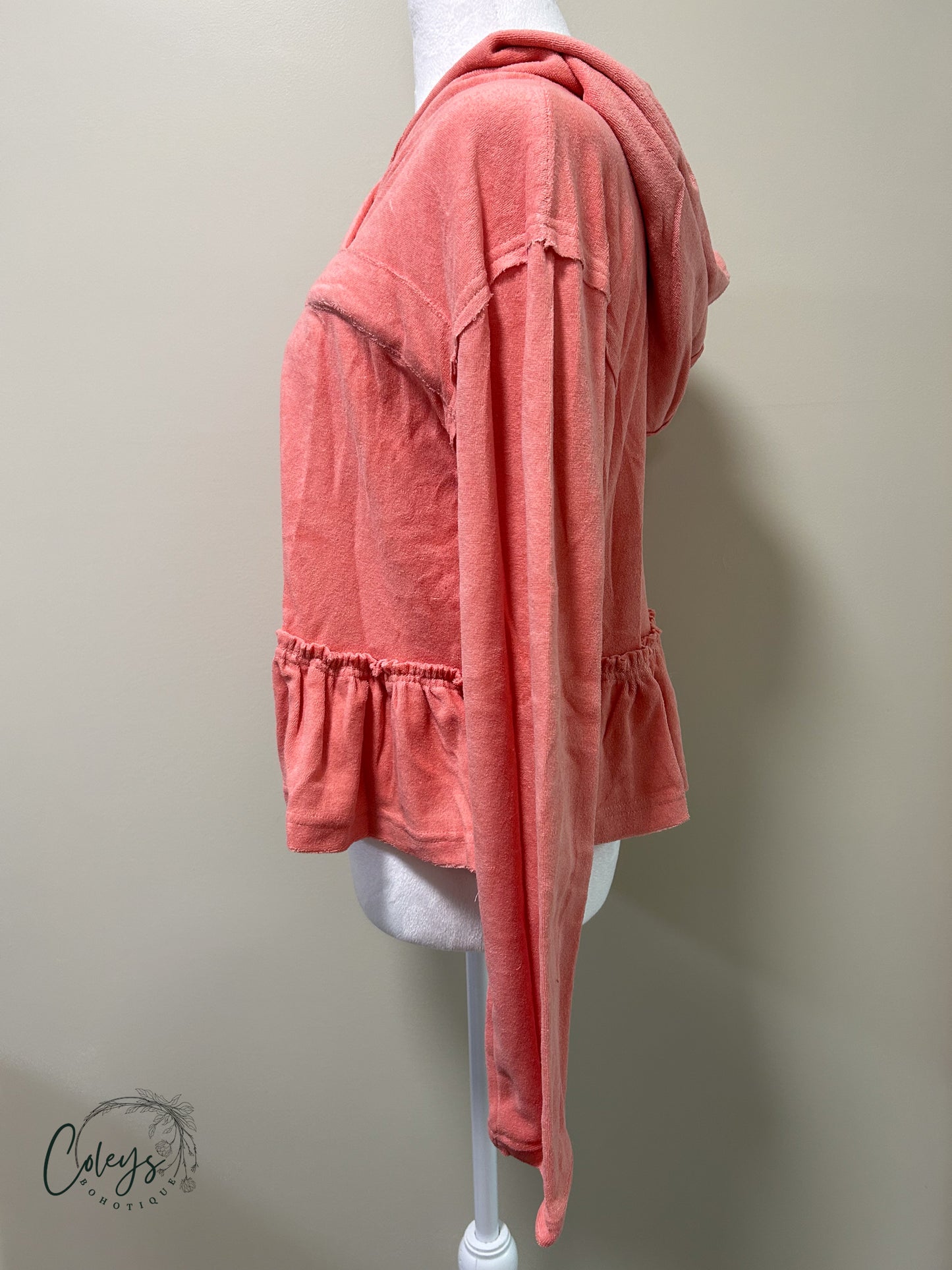 Rosy Ruffle Hoodie