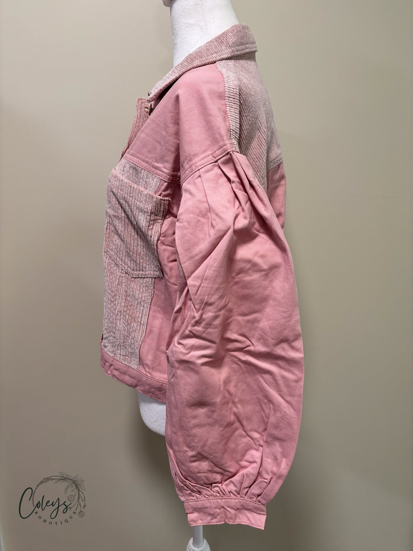 Blush Cord Shacket
