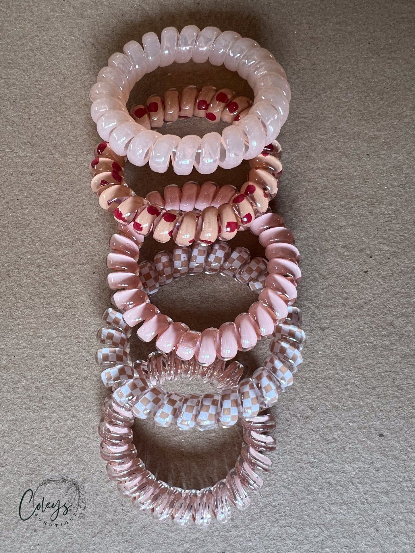 Boho Spiral Hair Tie Set