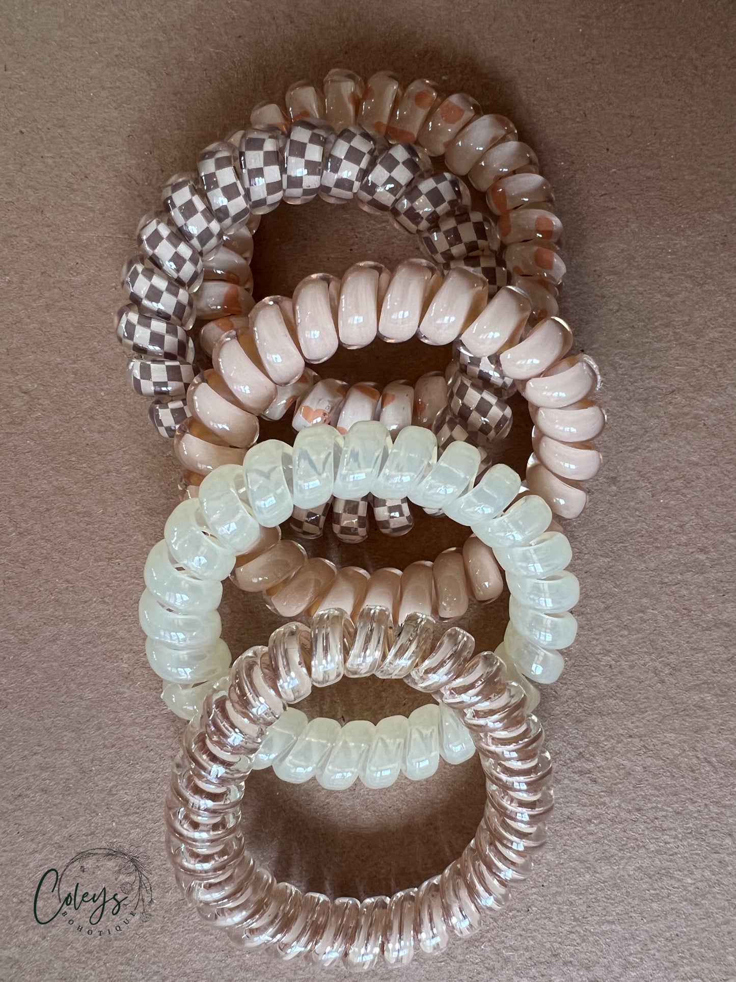 Boho Spiral Hair Tie Set