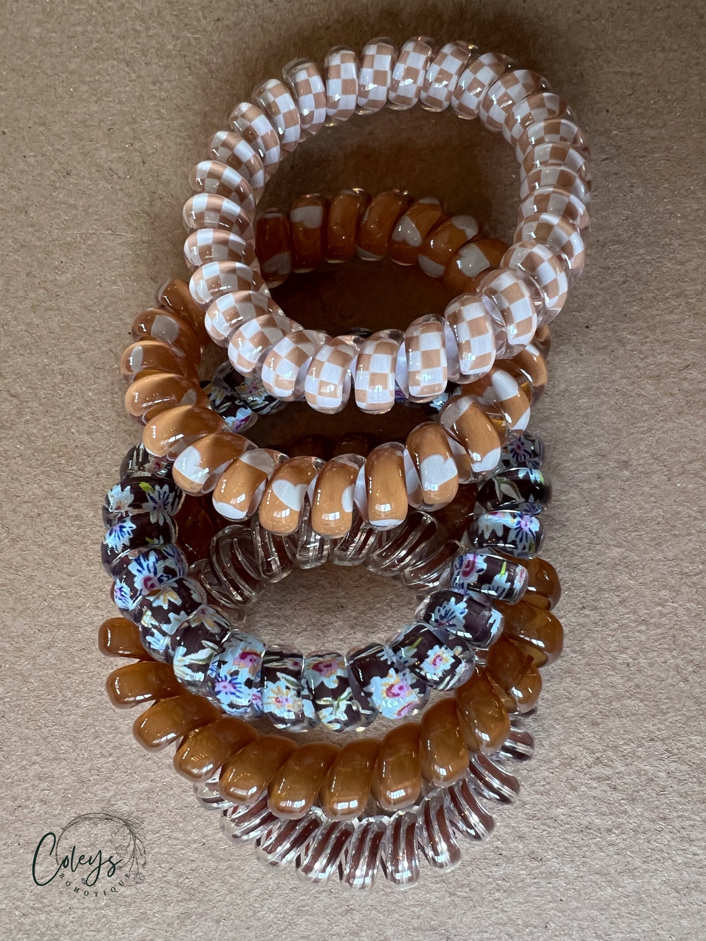 Boho Spiral Hair Tie Set