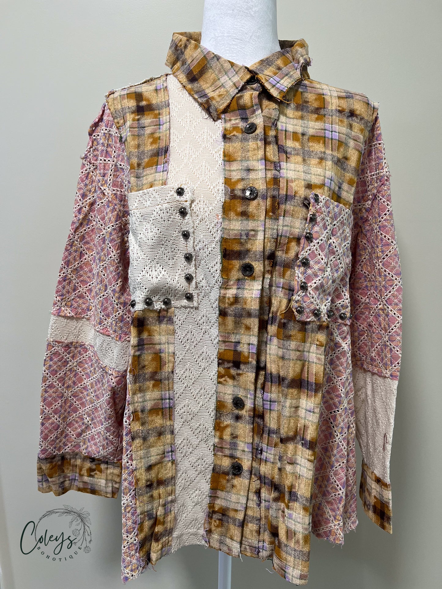 Vintage Harmony Patchwork Shirt