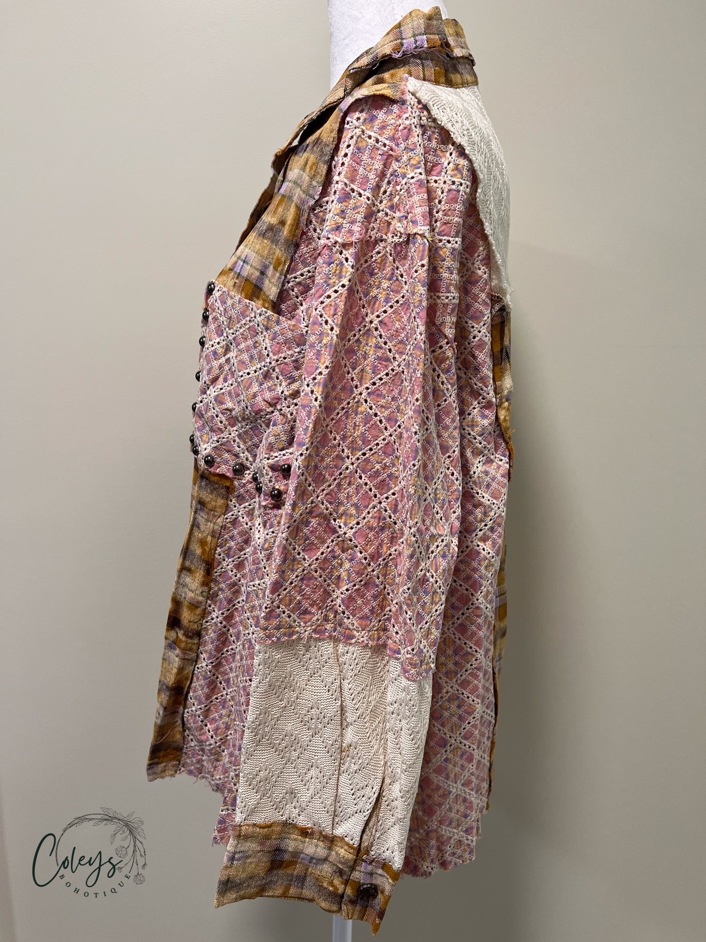 Vintage Harmony Patchwork Shirt