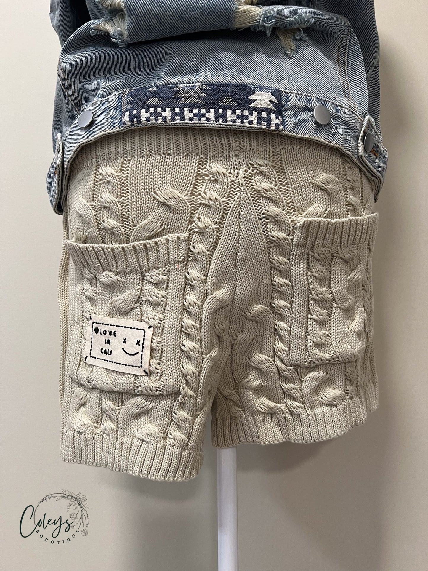 Cozy Cable Knit Shorts
