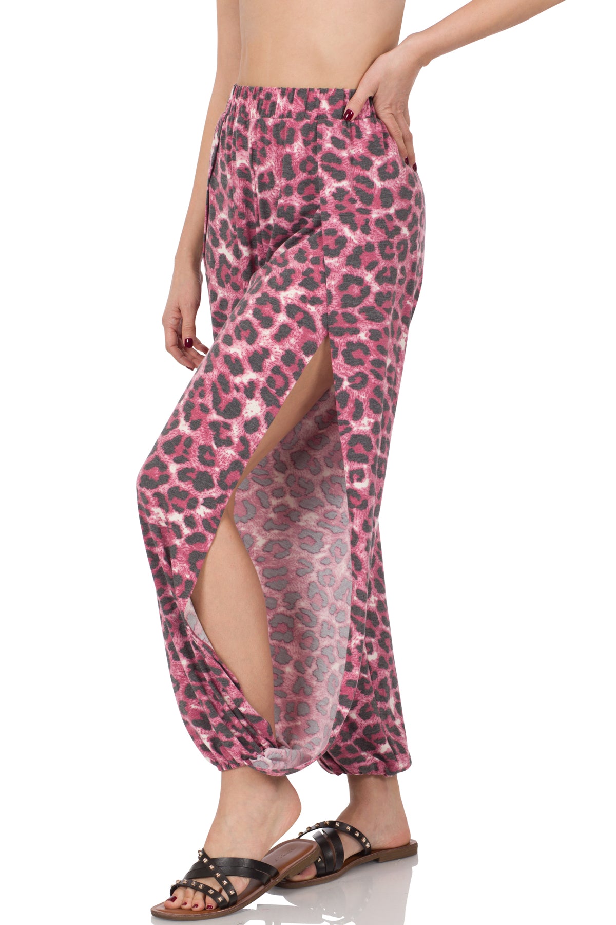 Savanna Leopard Split Leg Pants