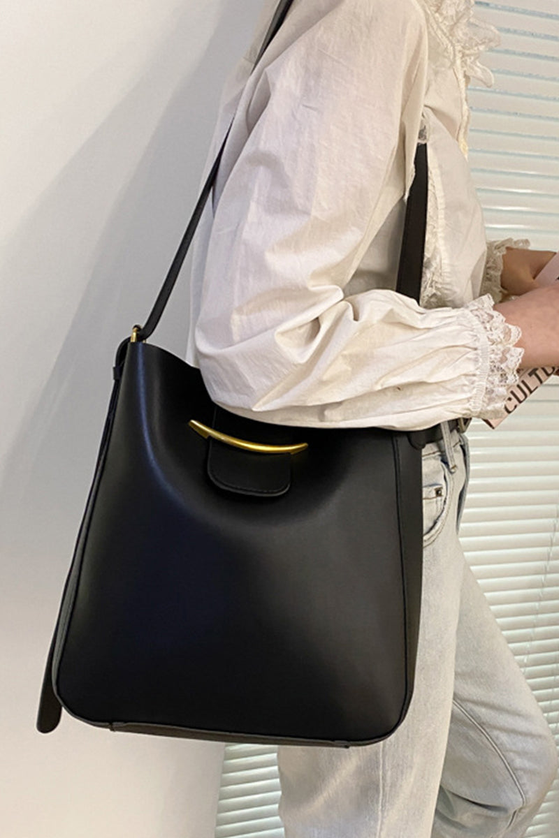 Midnight Muse Vegan Leather Bucket Bag