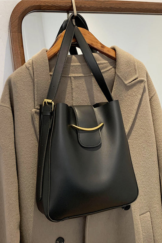 Midnight Muse Vegan Leather Bucket Bag
