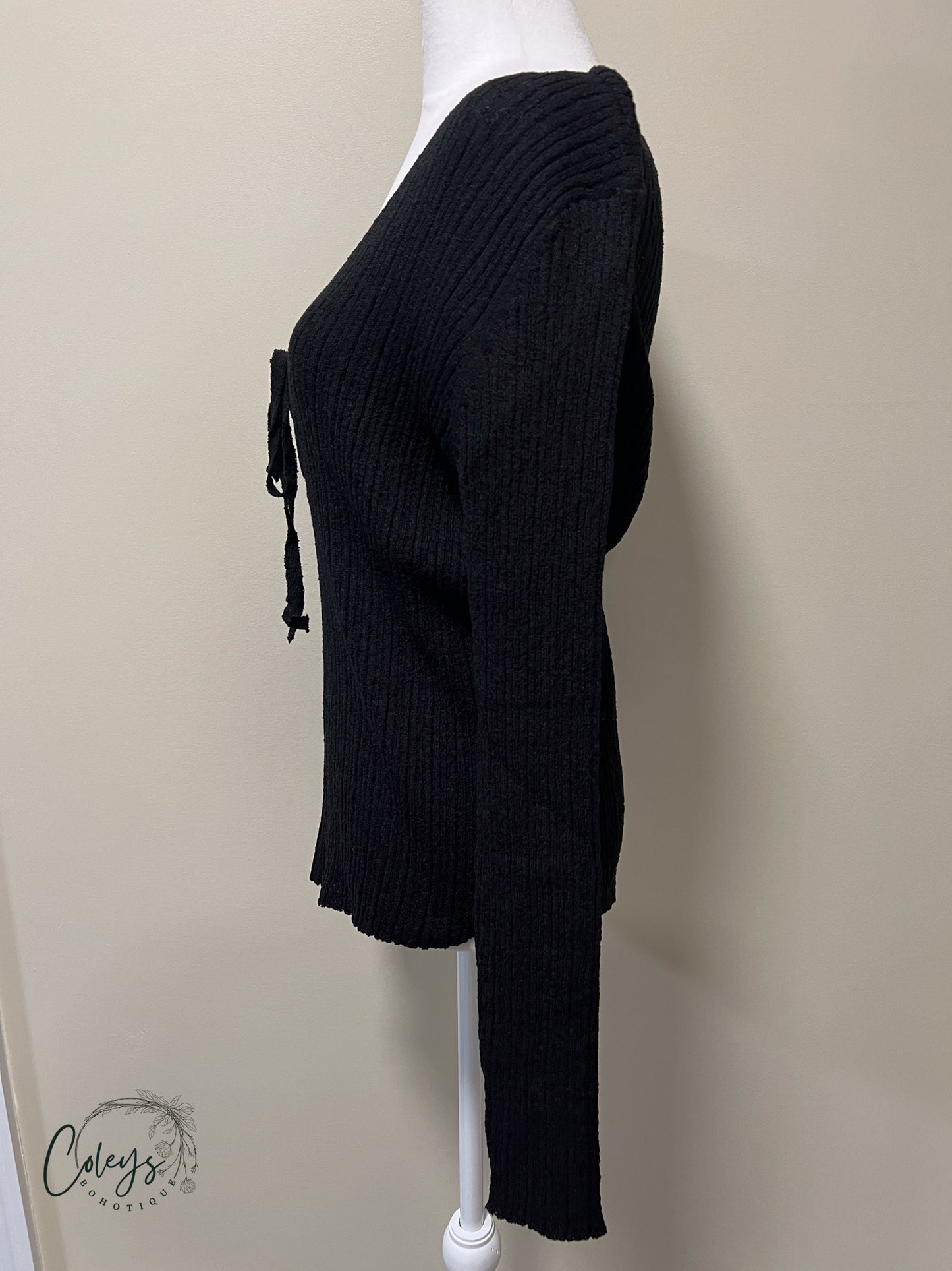 Tie the Knot Ribbed Sweater