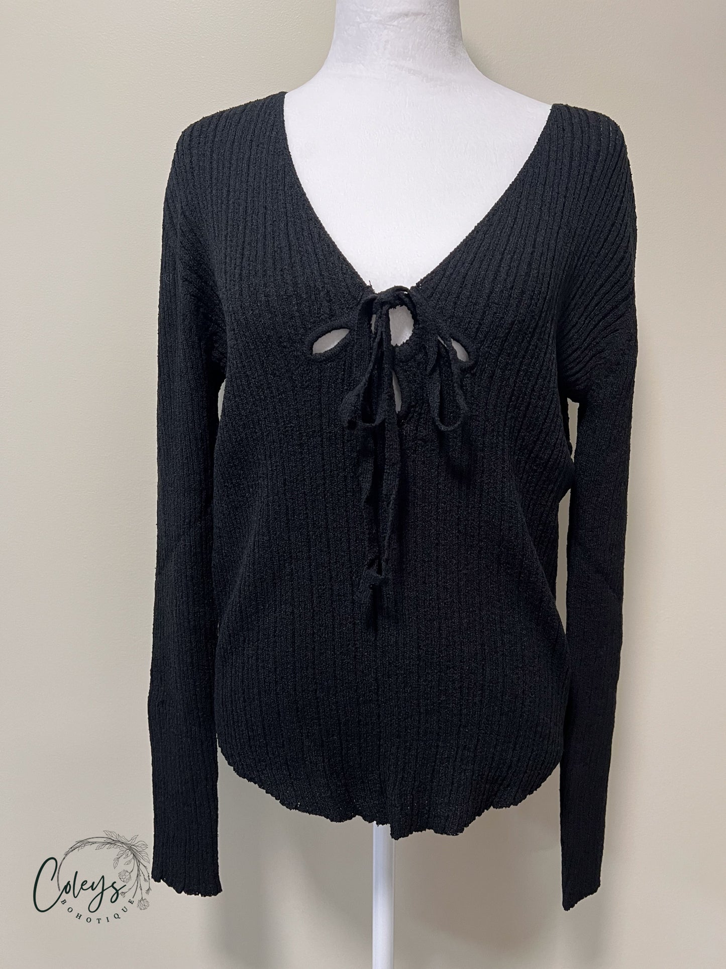 Tie the Knot Ribbed Sweater