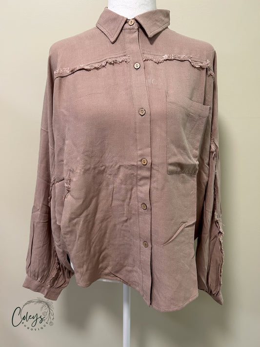 Rustic Charm Button-Up