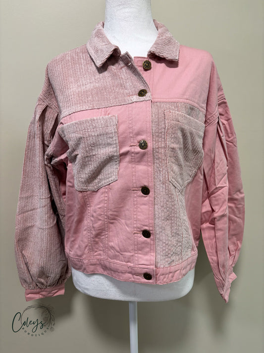 Blush Cord Shacket