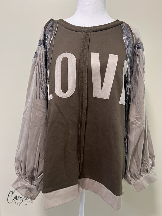 Statement Love Fringe Top