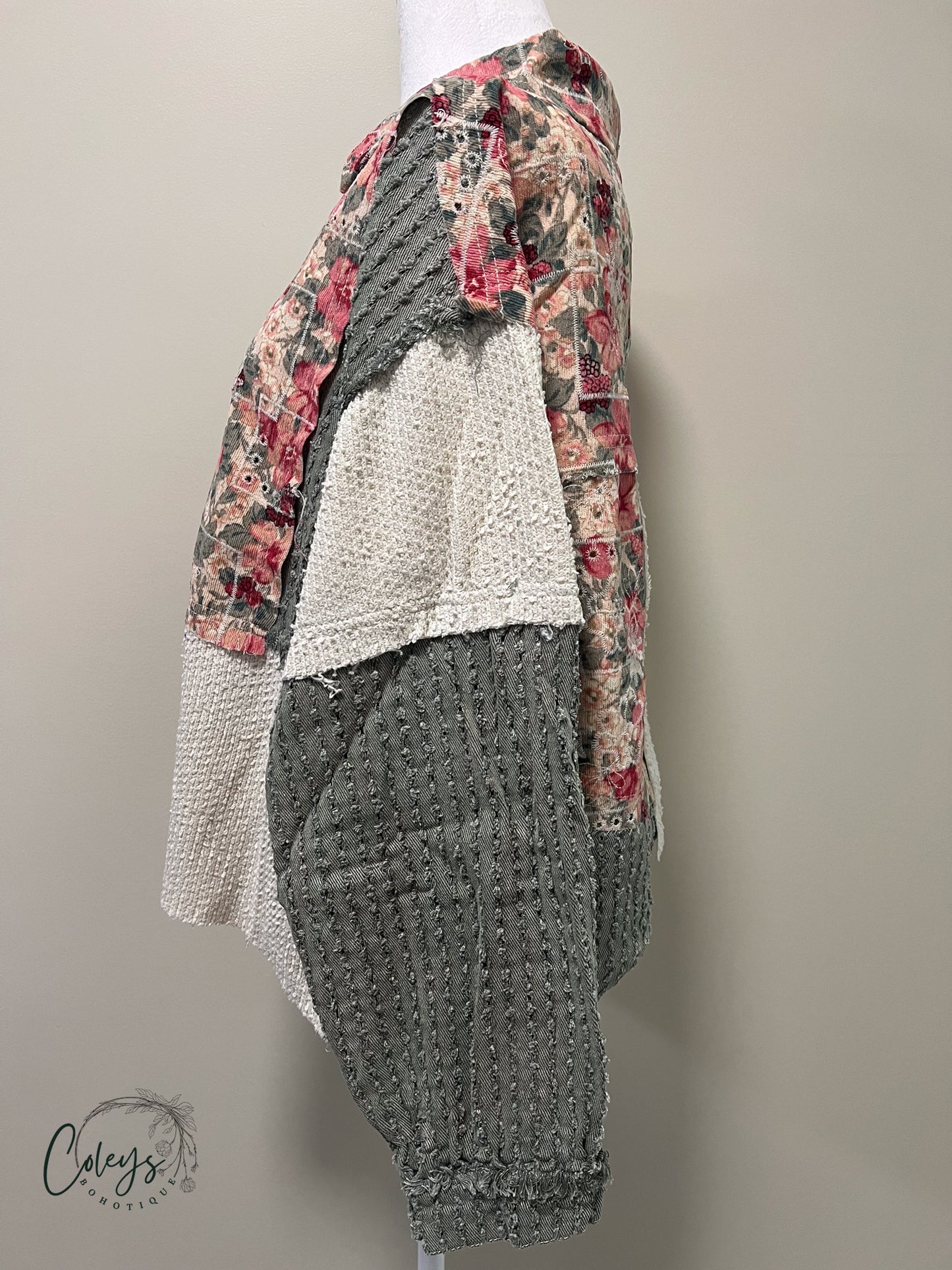 Pick Me a Garden Patchwork Shacket