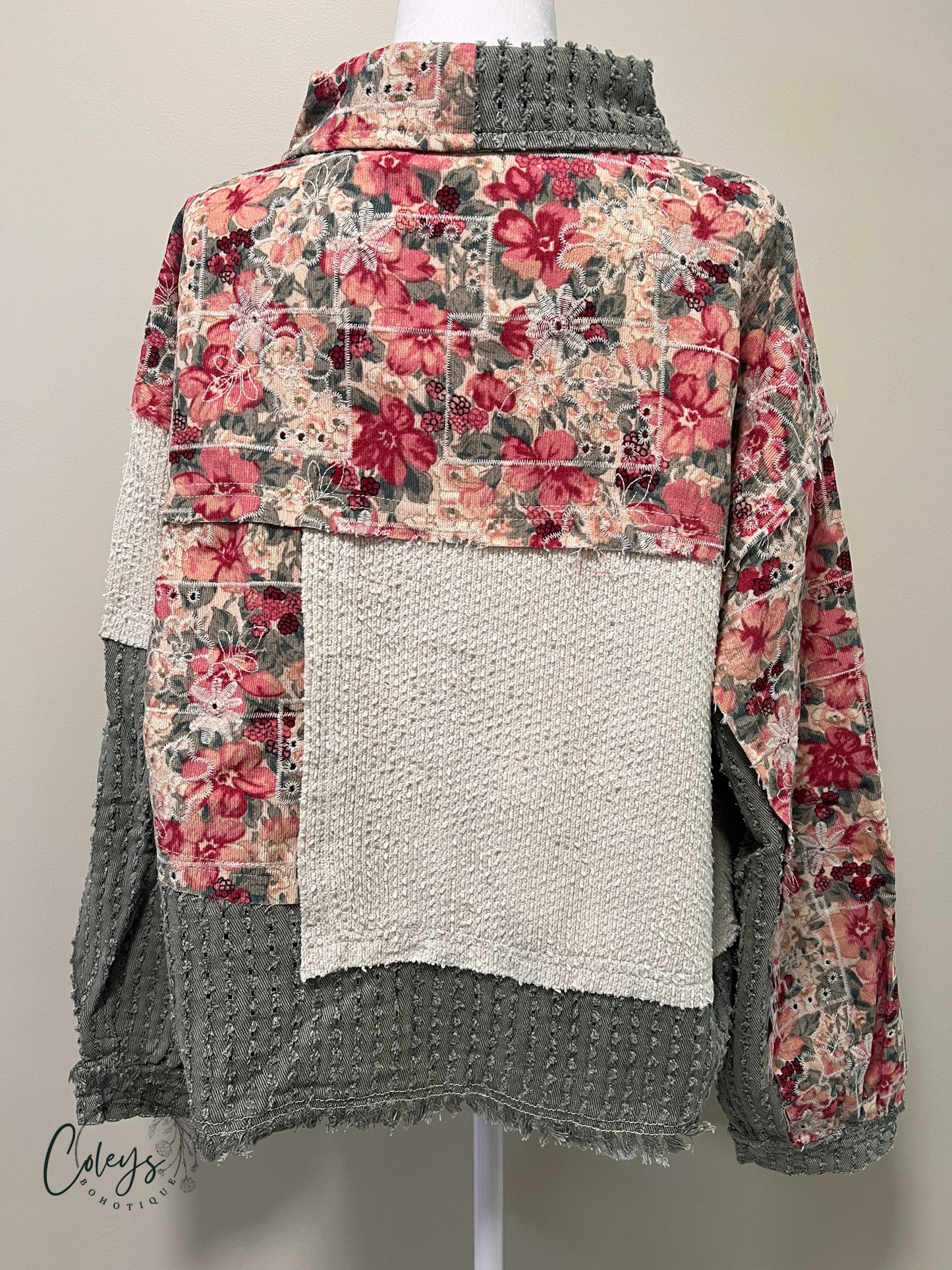 Pick Me a Garden Patchwork Shacket