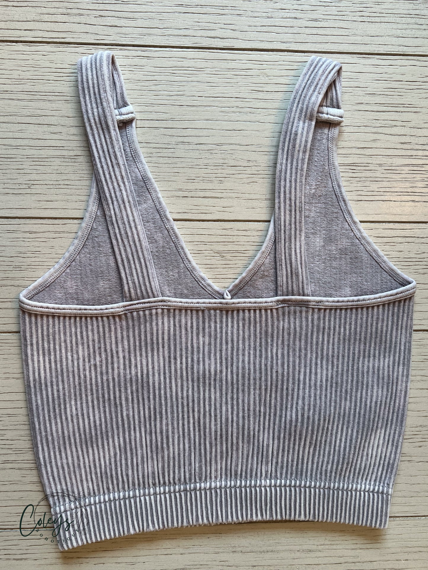 Ribbed V-Neck Crop Tanks